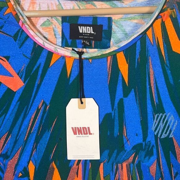 Vandal Collective long sleeve multi colored sunrise woven shirt-NWT-X-Large - Picture 2 of 6